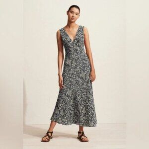 Matteau Plunge Slip Dress - Midnight Daisy